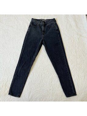 American Eagle Womens Pants Black Straight Leg Jeans Mom Jean Size 00